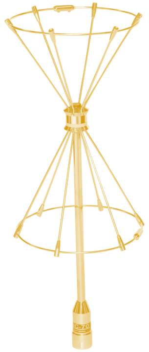 貴重なゴールドに輝くバイコニカルアンテナ！　コメット　CBC-70G