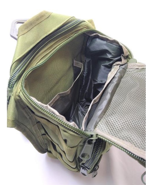 移動運用 FT-817/FT-818等に ショルダーバッグ スリングバッグ  グリーン マッコイオリジナル