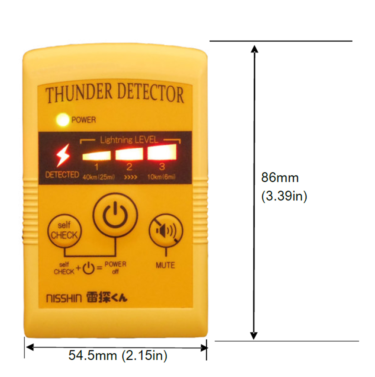 【予約受付中】Portable Lightning Detector “Raitan-Kun” NTD-P01（雷探くん）（入荷時期未定）
