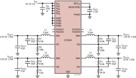 降圧レギュレータ　LTC3644EY#PBF　5個