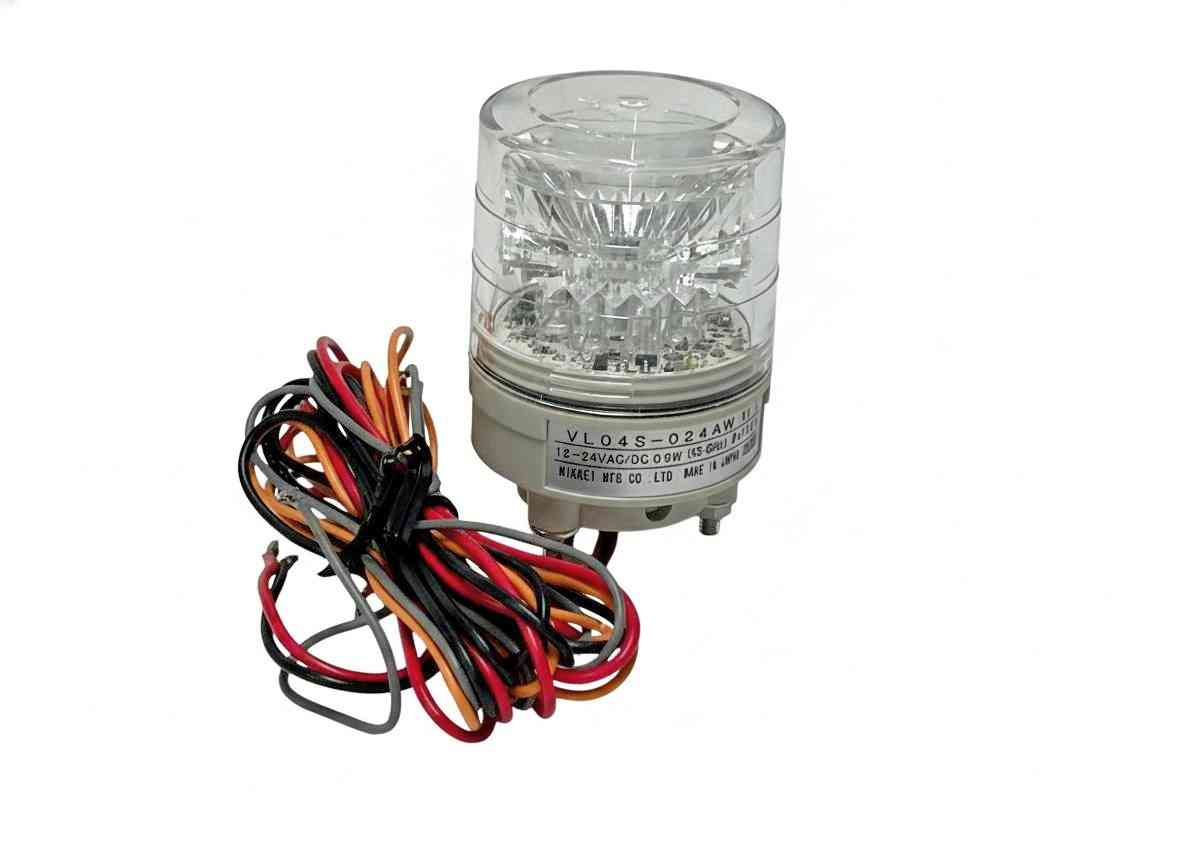 日恵製作所 ニコスリム LED回転灯 DC24V 白【VL04S-024AW】【送料無料／外箱劣化】