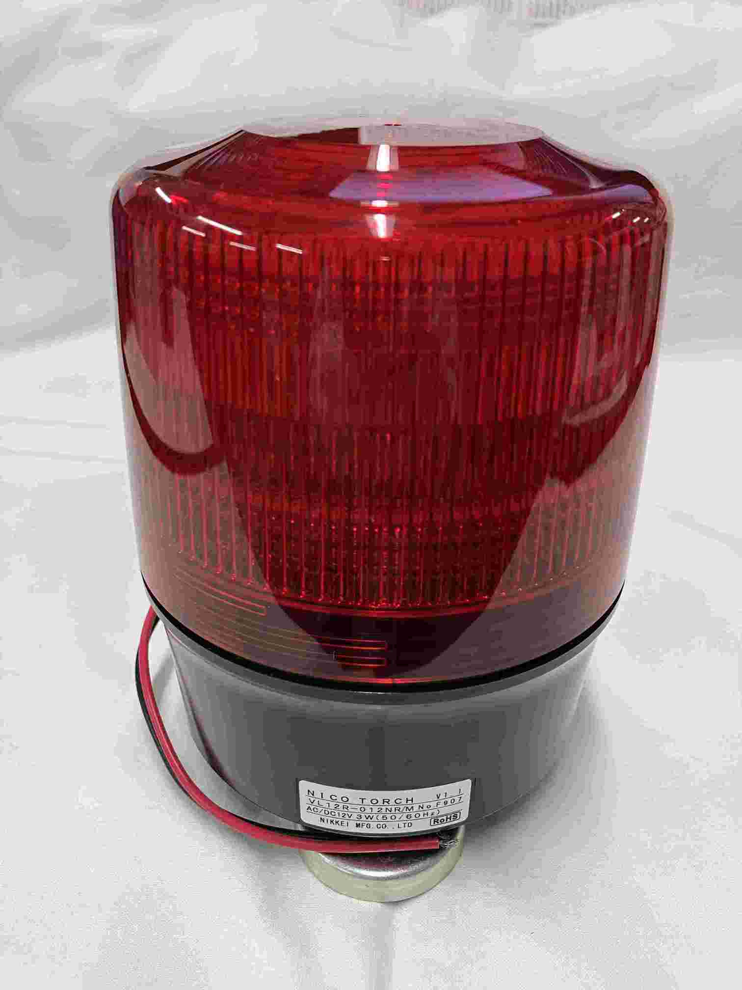 日恵製作所 ニコトーチ φ120 LED回転灯 DC12V マグネットタイプ 赤【VL12R-012NR/M】【送料無料／外箱劣化】