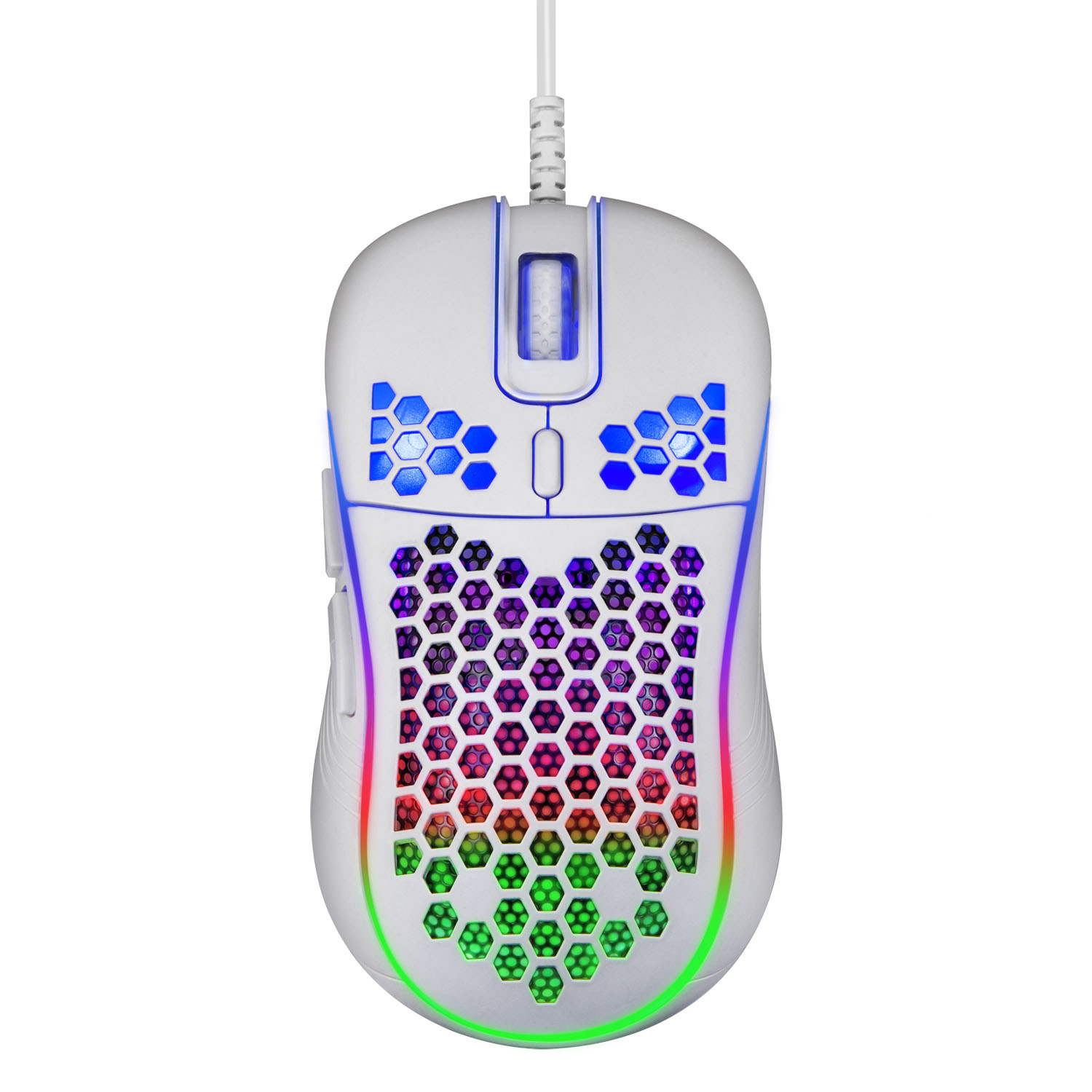 RACEN RGBゲーミングマウスLT ホワイト CRC-GMRGB02WT【CENTURY】
