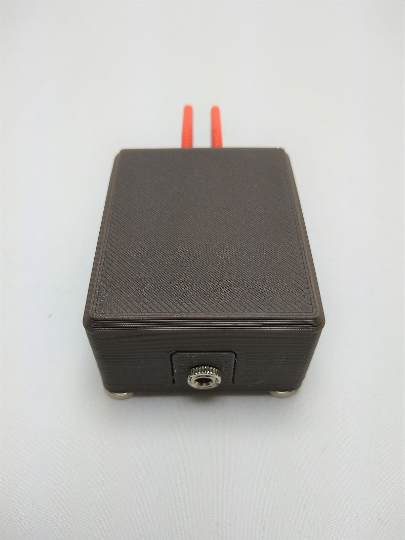 軽量ミニパドル CW移動運用 強力固定マグネット付（ミニプラグコード付属）ダークブラウン ハムショップマッコイオリジナル