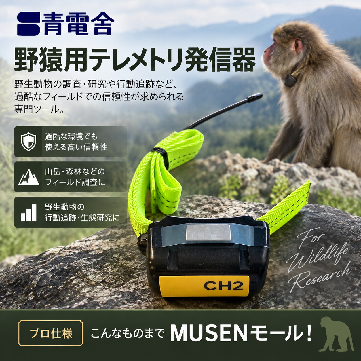 LT-01S　野猿用テレメトリ発信器