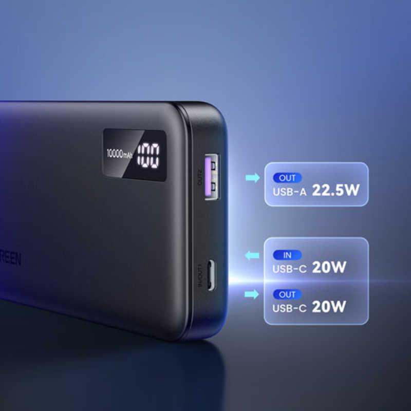 UGREEN 10000mAh 20W 急速充電モバイルバッテリー