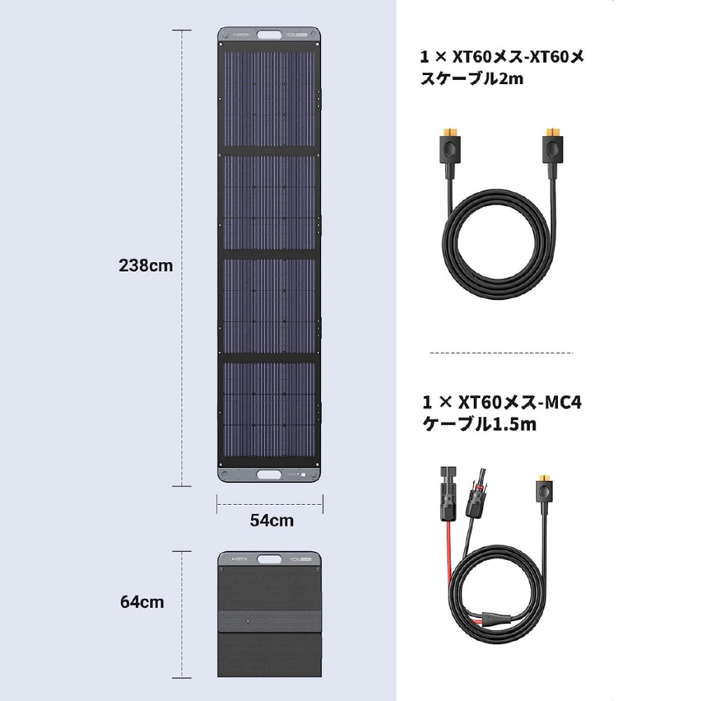 UGREEN ソーラーパネル 200W